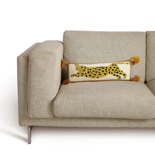 Pillows-Kirkland's Home Justina Blakeney Cheetah Wool Lumbar Pillow Yellow/White