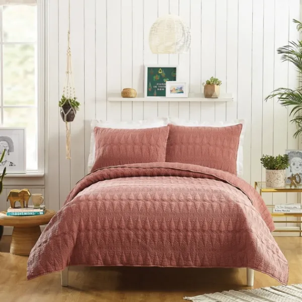 Quilts-Kirkland's Home Justina Blakeney 3-Pc. Full/Queen Quilt Set Red