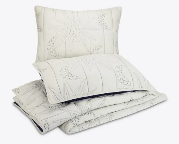 Quilts-Kirkland's Home Justina Blakeney Sun & Moon King Quilt Set Ivory/Blue
