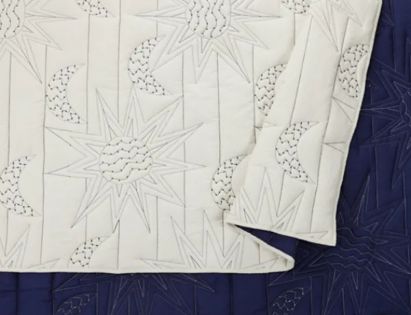 Quilts-Kirkland's Home Justina Blakeney Sun & Moon King Quilt Set Ivory/Blue