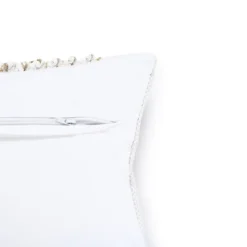 Pillows-Kirkland's Home Jute Hand Knotted Lumbar Pillow White