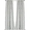 Curtains & Drapes-Kirkland's Home Kale Interlocked Single Curtain Panel, 84 In. Green/White