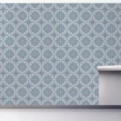 Wall Murals & Wall Decals-Kirkland's Home Kaleidoscope Peel And Stick Wall Mural Blue