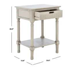 Accent & End Tables-Kirkland's Home Karson Carved Turned Legs Accent Table Gray