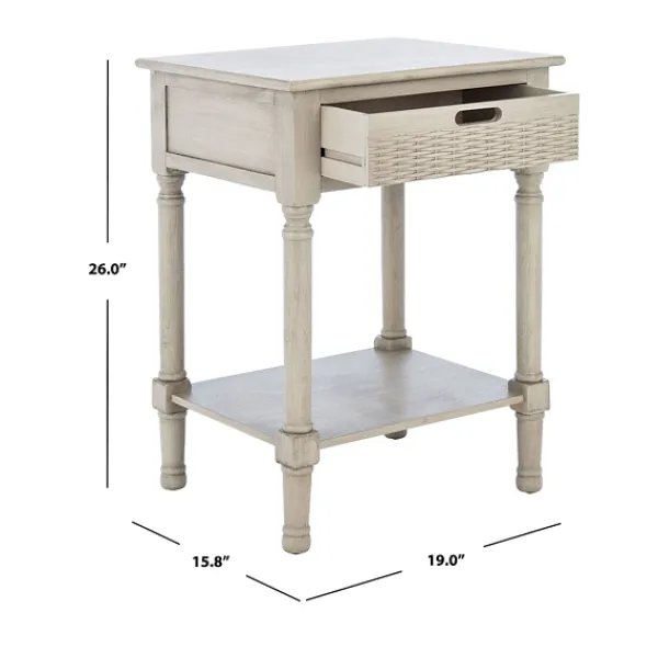 Accent & End Tables-Kirkland's Home Karson Carved Turned Legs Accent Table Gray