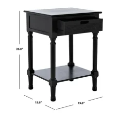 Accent & End Tables-Kirkland's Home Karson Carved Turned Legs Accent Table Black