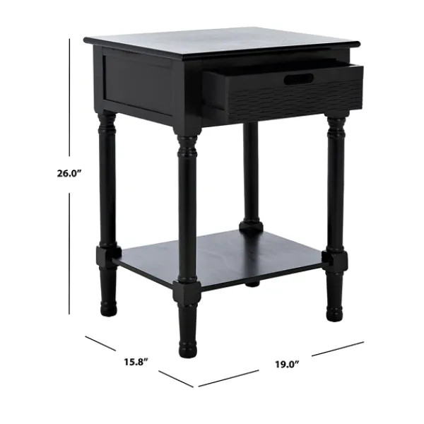 Accent & End Tables-Kirkland's Home Karson Carved Turned Legs Accent Table Black