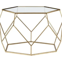 Coffee Tables-Kirkland's Home Kate Round Metal Coffee Table Gold