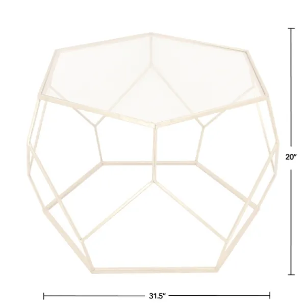 Coffee Tables-Kirkland's Home Kate Round Metal Coffee Table Gold