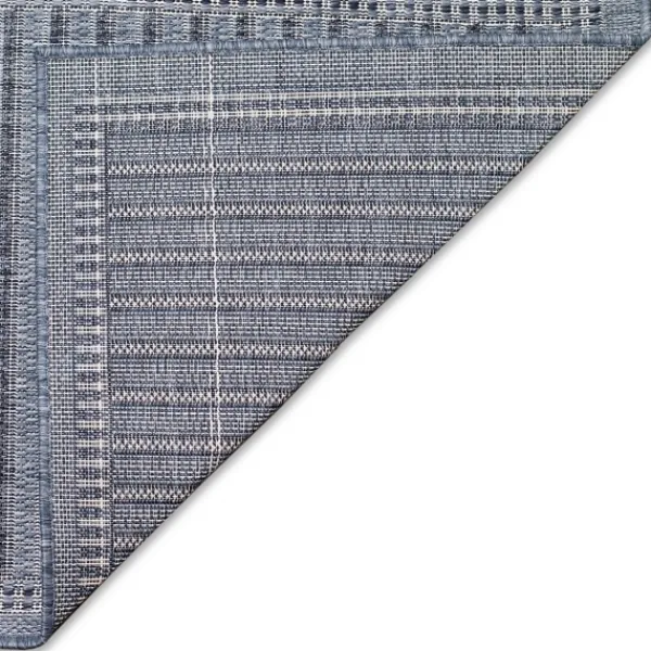 Outdoor Rugs-Kirkland's Home Kaya Navy Gradient Indoor/Outdoor Area Rug, 6X9 Blue