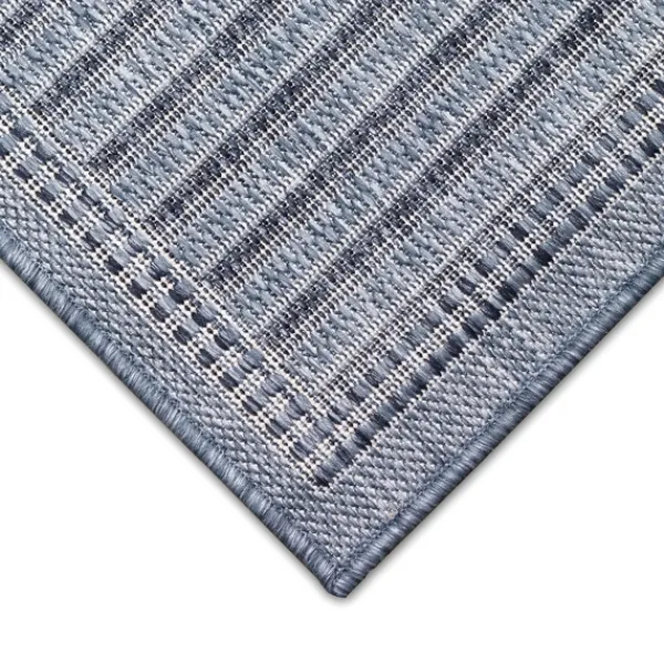 Outdoor Rugs-Kirkland's Home Kaya Navy Gradient Indoor/Outdoor Area Rug, 6X9 Blue