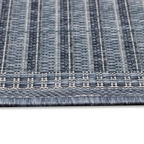 Outdoor Rugs-Kirkland's Home Kaya Navy Gradient Indoor/Outdoor Area Rug, 6X9 Blue