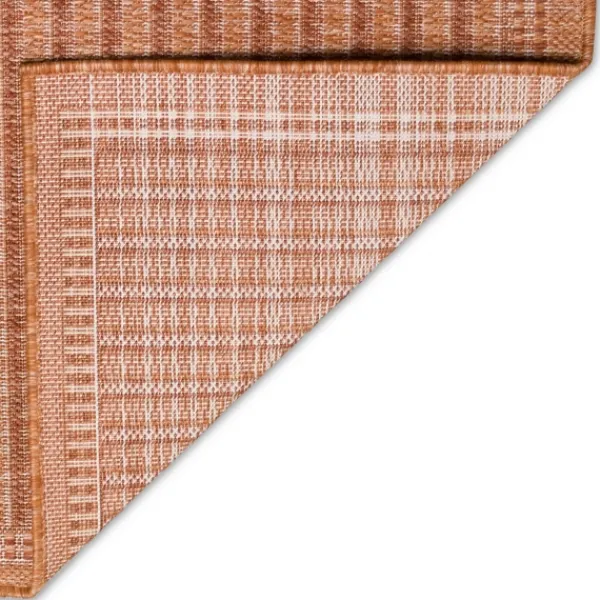Outdoor Rugs-Kirkland's Home Kaya Rust Gradient Indoor/Outdoor Area Rug, 4X7 Orange