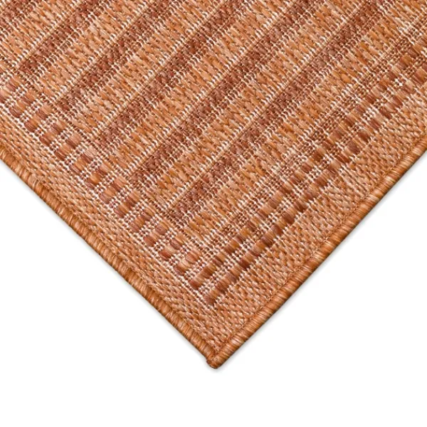 Outdoor Rugs-Kirkland's Home Kaya Rust Gradient Indoor/Outdoor Area Rug, 4X7 Orange