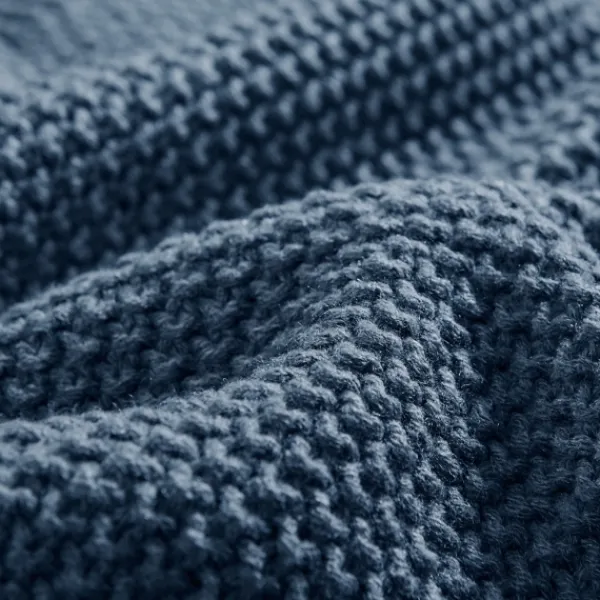 Blankets & Throws-Kirkland's Home King Rylan Knit Blanket Blue