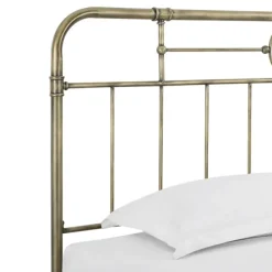 Beds & Headboards-Kirkland's Home King Size Bronze Pipe Bed Frame Brown