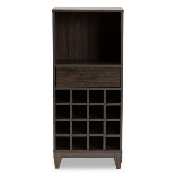 Cabinets & Sideboards-Kirkland's Home Kitredge Dark Wine Cabinet Brown