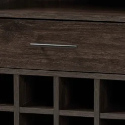 Cabinets & Sideboards-Kirkland's Home Kitredge Dark Wine Cabinet Brown