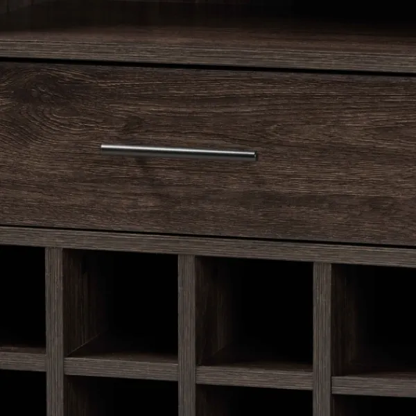 Cabinets & Sideboards-Kirkland's Home Kitredge Dark Wine Cabinet Brown