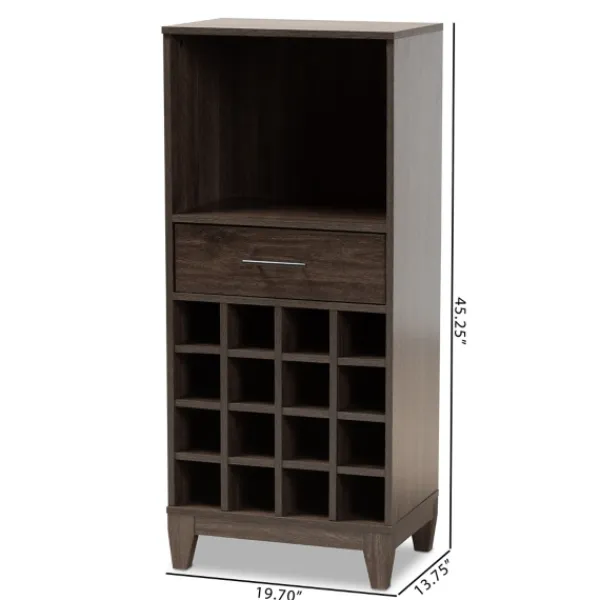 Cabinets & Sideboards-Kirkland's Home Kitredge Dark Wine Cabinet Brown