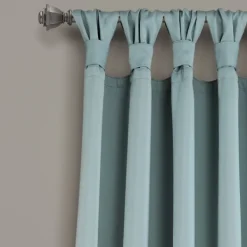 Curtains & Drapes-Kirkland's Home Knotted Curtain Panel Set, 84 In. Blue
