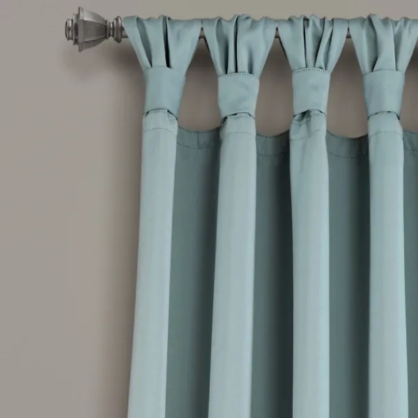 Curtains & Drapes-Kirkland's Home Knotted Curtain Panel Set, 84 In. Blue