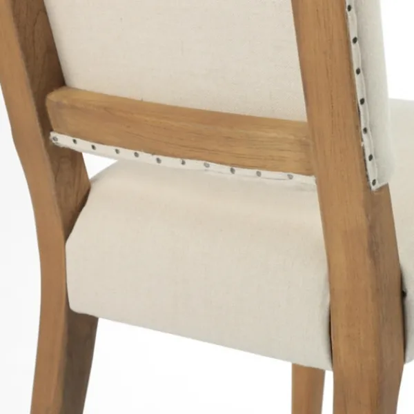 Dining Chairs-Kirkland's Home Kurt Natural Linen Dining Chair Ivory