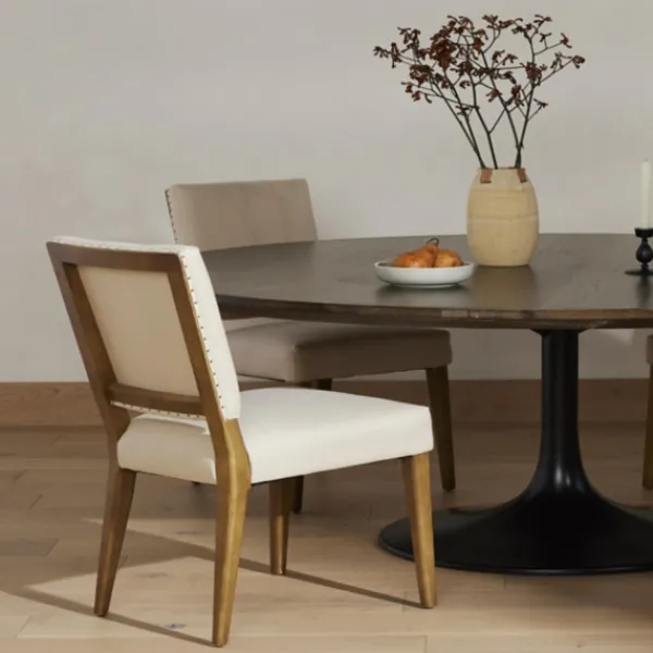 Dining Chairs-Kirkland's Home Kurt Natural Linen Dining Chair Ivory
