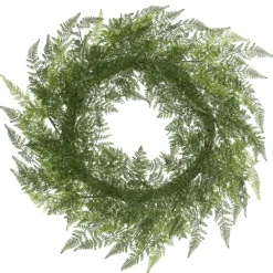 Wreaths-Kirkland's Home Lace Fern Wreath, 30 In. Green