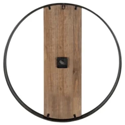 Clocks-Kirkland's Home Ladd Natural Wood Wall Clock Black
