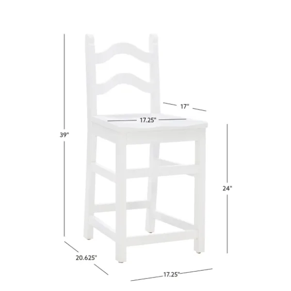 Bar Stools & Counter Height Stools-Kirkland's Home Ladder Back Counter Stools, Set Of 2 White