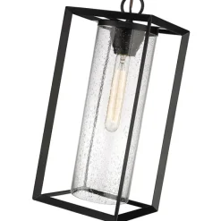Outdoor Lighting-Kirkland's Home Lantern Outdoor Pendant Light Black