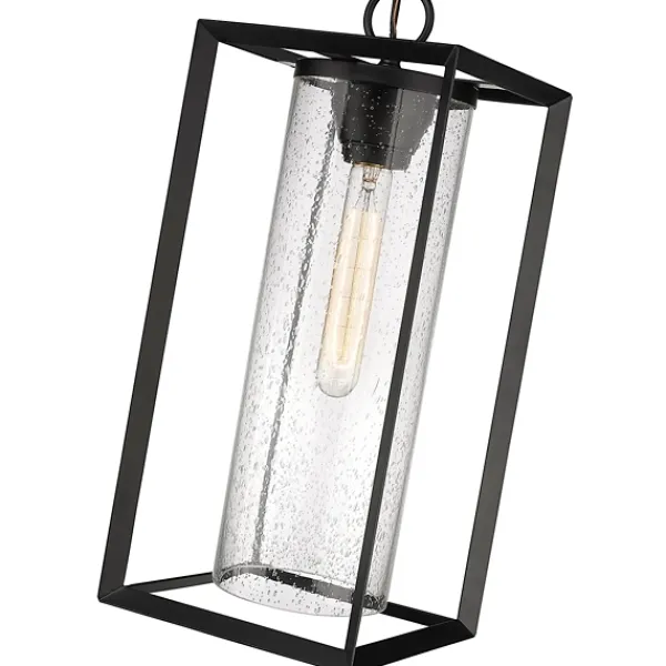Outdoor Lighting-Kirkland's Home Lantern Outdoor Pendant Light Black