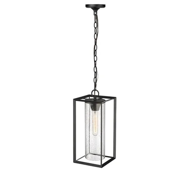 Outdoor Lighting-Kirkland's Home Lantern Outdoor Pendant Light Black