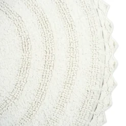 Bathroom Rugs-Kirkland's Home Large Crochet Round Bath Mat White