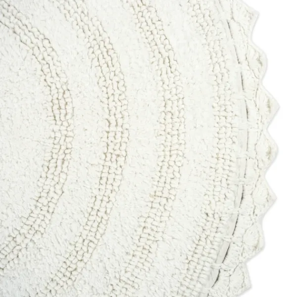 Bathroom Rugs-Kirkland's Home Large Crochet Round Bath Mat White