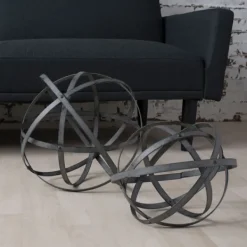 Decorative Accents-Kirkland's Home Large Folding Metal Orb Gray