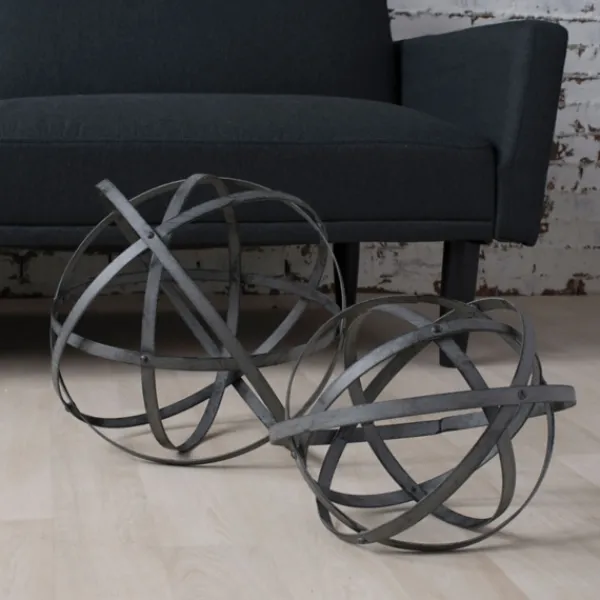 Decorative Accents-Kirkland's Home Large Folding Metal Orb Gray