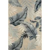 Outdoor Rugs-Kirkland's Home Large Print Tropical Leaf Outdoor Area Rug, 5X7 Tan/Green