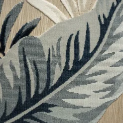Outdoor Rugs-Kirkland's Home Large Print Tropical Leaf Outdoor Area Rug, 5X7 Tan/Green