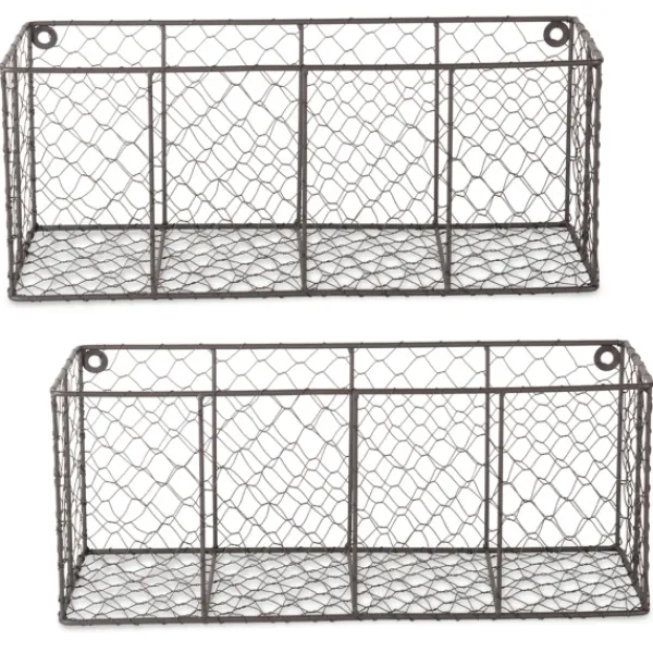 Wall Storage-Kirkland's Home Large Wall Hanging Chicken Wire Baskets, Set Of 2