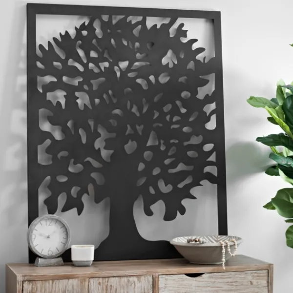 Wall Plaques-Kirkland's Home Laser Cut Tree Metal Wall Plaque Brown
