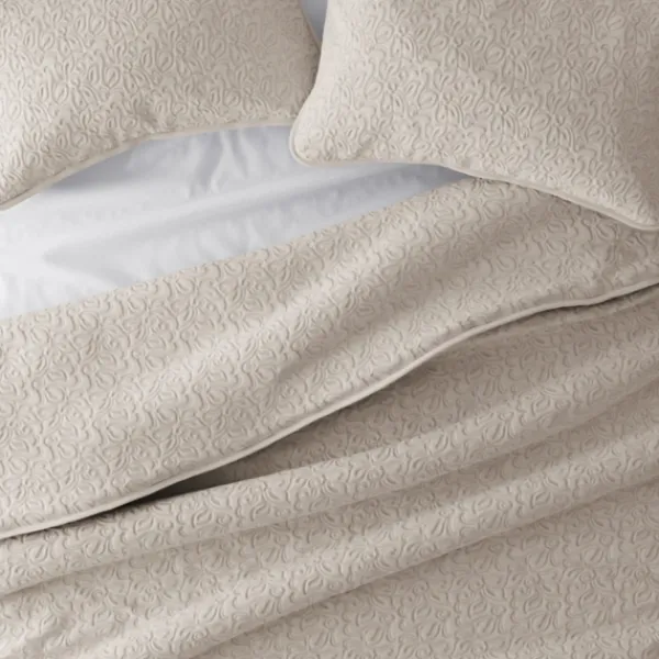 Quilts-Kirkland's Home Latte Floral Stitch 2-Pc. Twin Quilt Set Tan