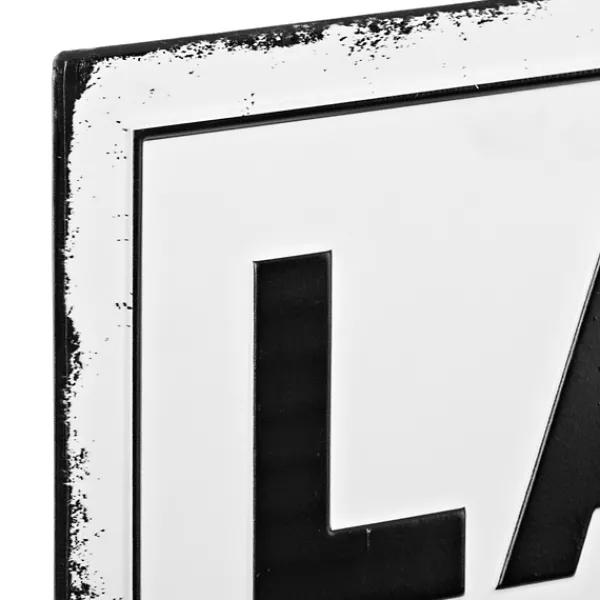 Wall Quotes & Signs-Kirkland's Home Laundry Co. Metal Wall Plaque Black/White