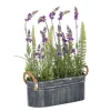 Arrangements & Greenery-Kirkland's Home Lavender And Fern Arrangement In Iron Pot, 16 In. Green/Purple