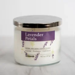 Candles-Kirkland's Home Lavender Petals Triple Wick Jar Candle Purple