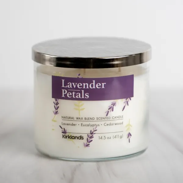 Candles-Kirkland's Home Lavender Petals Triple Wick Jar Candle Purple
