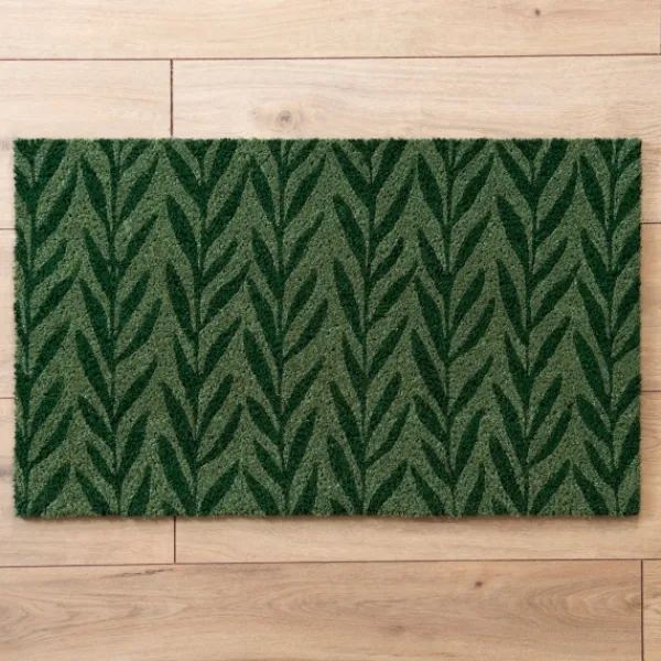 Doormats-Kirkland's Home Leafy Vine Coir Doormat Green