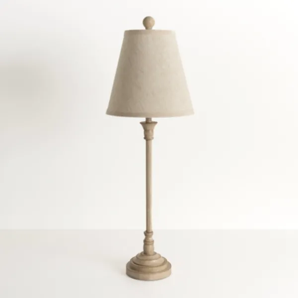 Buffet Lamps-Kirkland's Home Leah Cream Candlestick Buffet Lamp Tan
