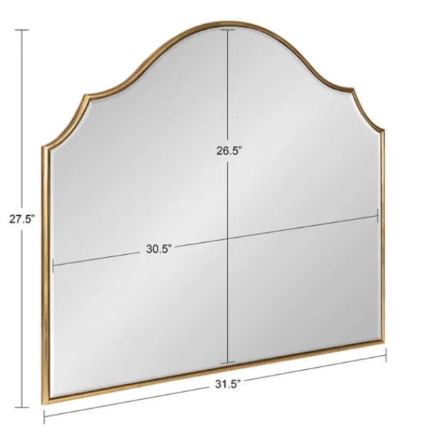 Decorative Mirrors-Kirkland's Home Leanna Gold Arched Frame Mirror